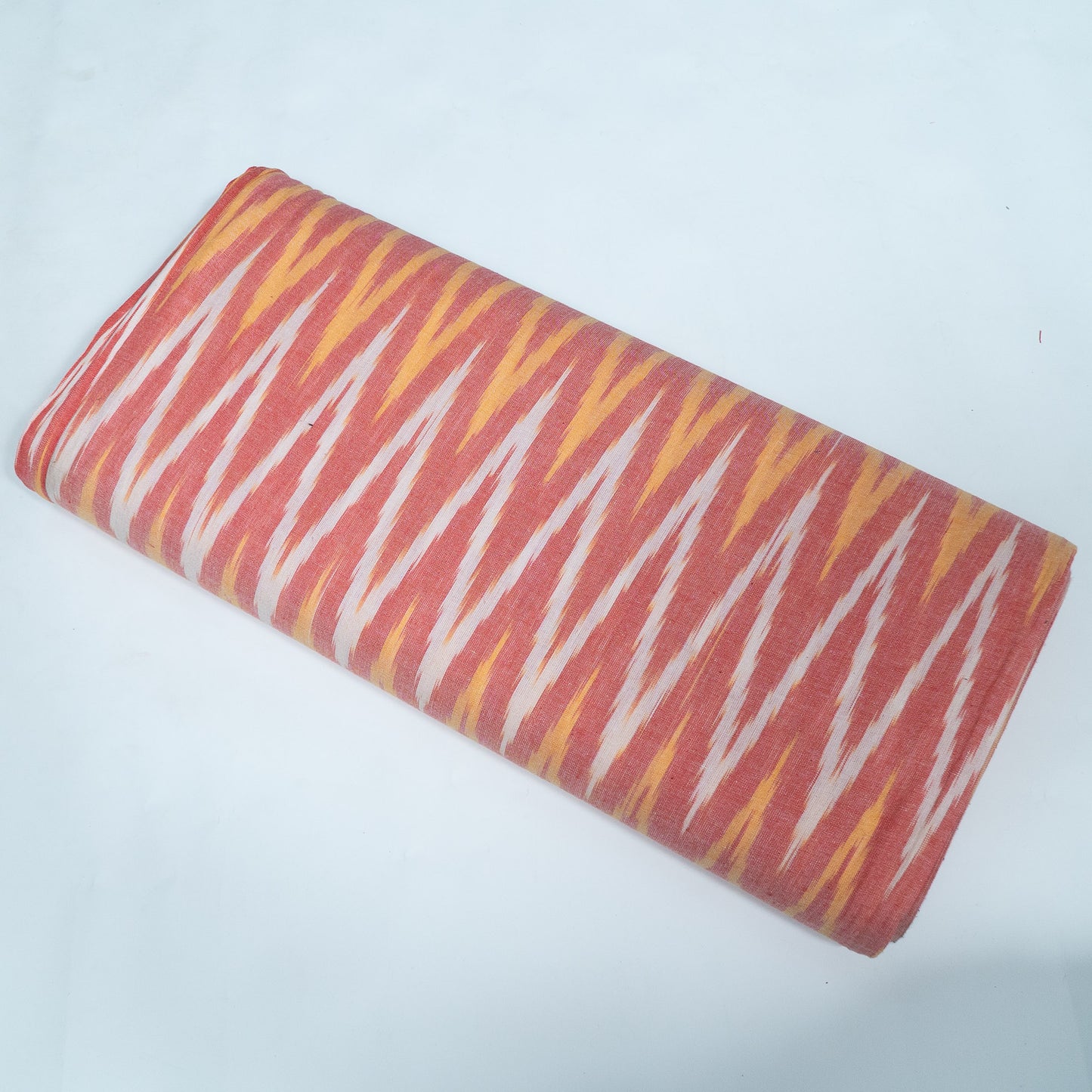 Multicolor Chevron Cotton Handloom Ikat Fabric for Dresses | Width: 44"