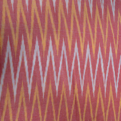 Multicolor Chevron Cotton Handloom Ikat Fabric for Dresses | Width: 44"