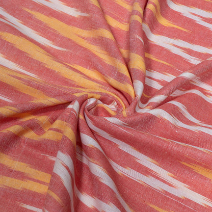 Multicolor Chevron Cotton Handloom Ikat Fabric for Dresses | Width: 44"