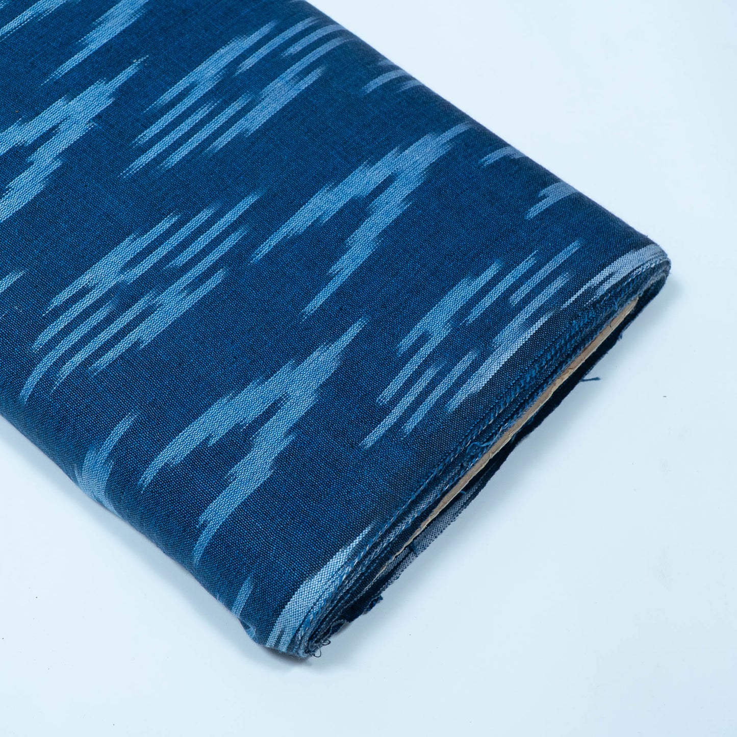 Blue Design Cotton Ikat Fabric for Dress Material Fabric for Dress Material | Width: 44"