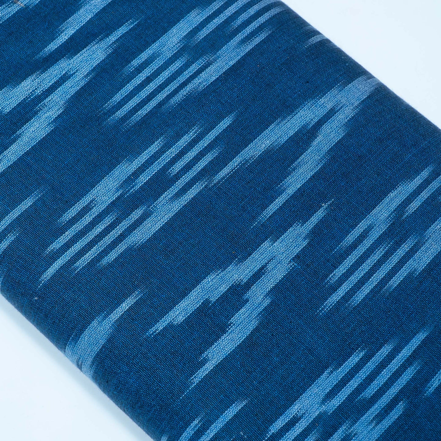 Blue Design Cotton Ikat Fabric for Dress Material Fabric for Dress Material | Width: 44"