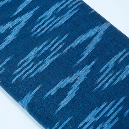 Blue Design Cotton Ikat Fabric for Dress Material Fabric for Dress Material | Width: 44"