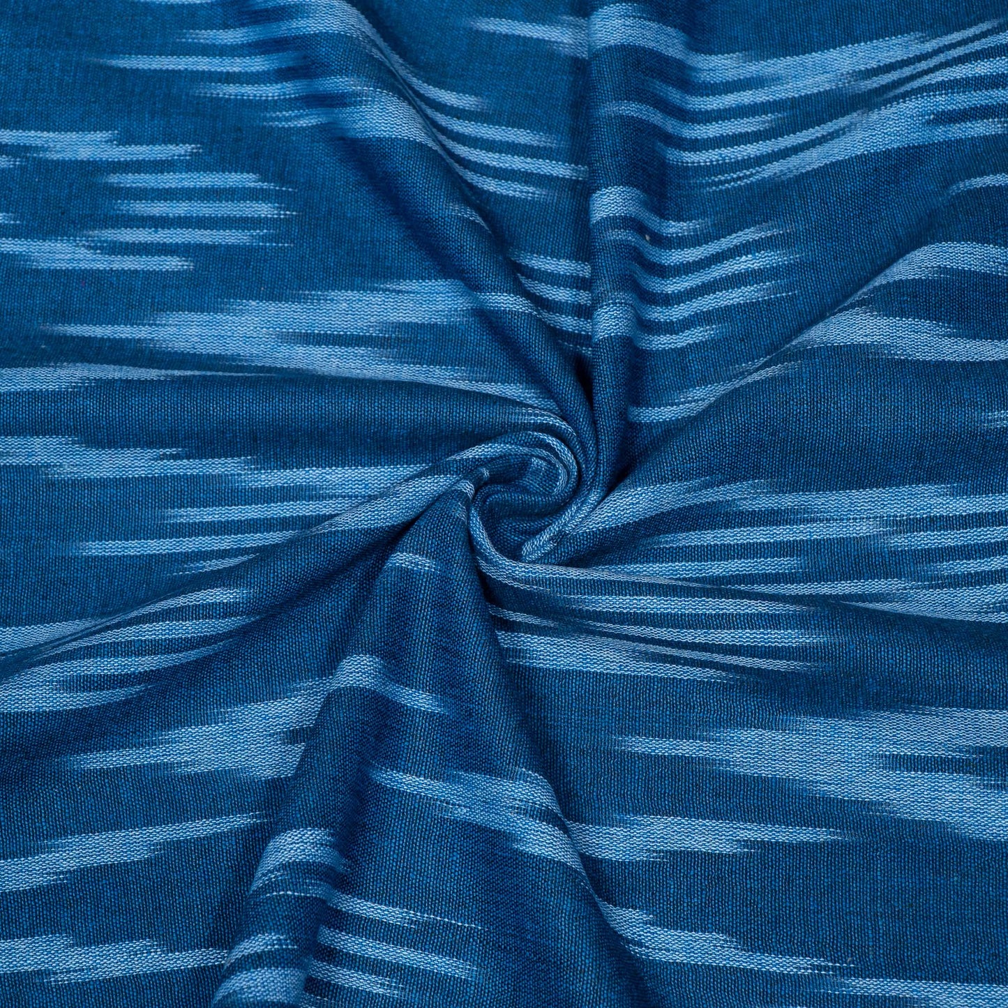 Blue Design Cotton Ikat Fabric for Dress Material Fabric for Dress Material | Width: 44"