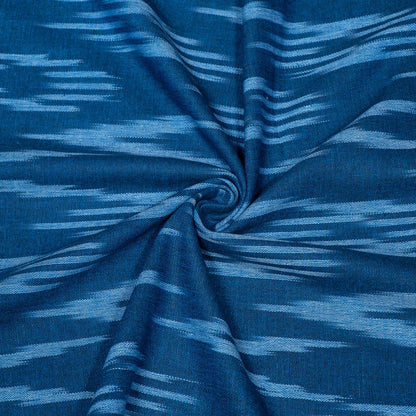 Blue Design Cotton Ikat Fabric for Dress Material Fabric for Dress Material | Width: 44"