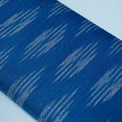 Blue Design Cotton Ikat Fabric for Dress Material Fabric for Dress Material | Width: 44"