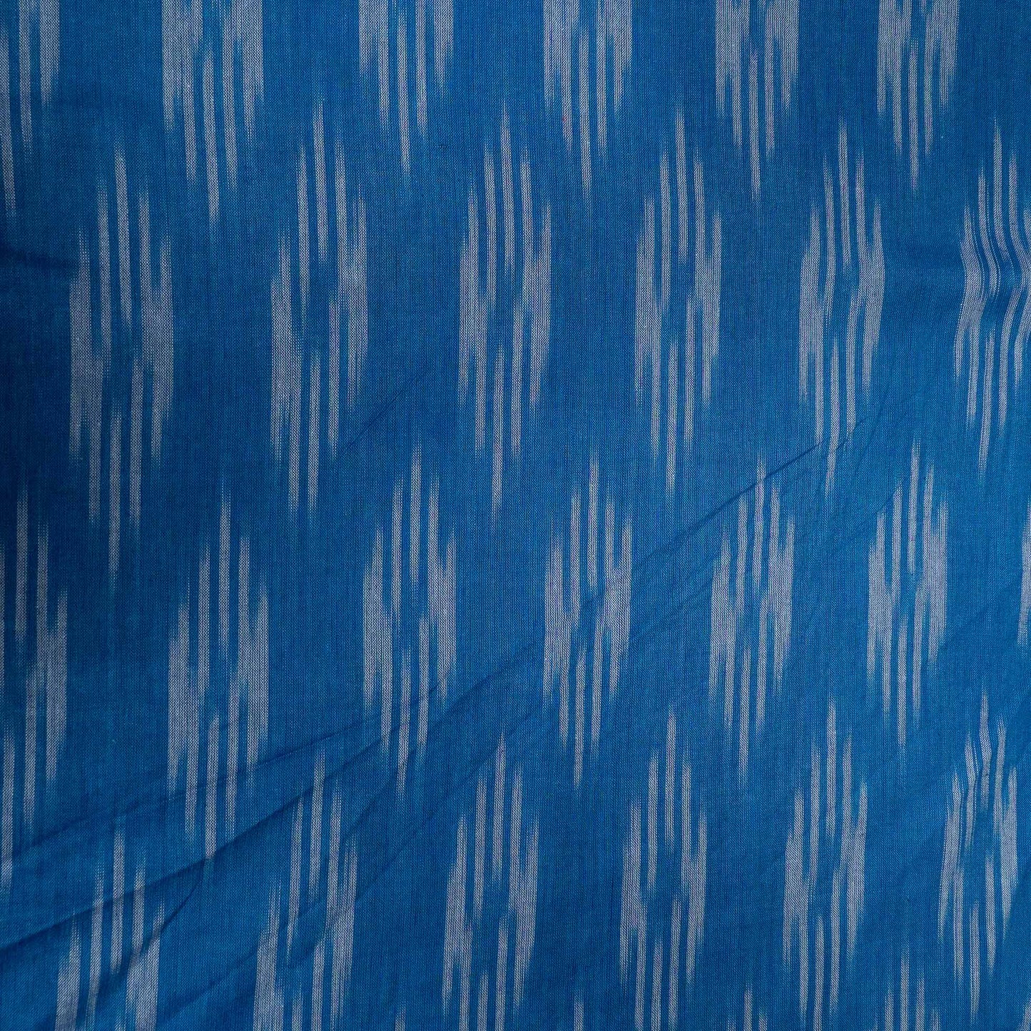 Blue Design Cotton Ikat Fabric for Dress Material Fabric for Dress Material | Width: 44"