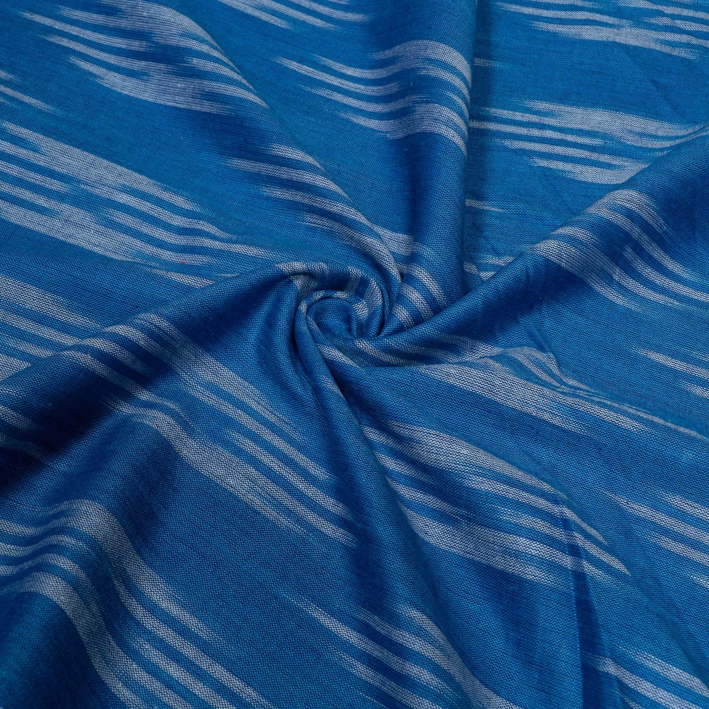 Blue Design Cotton Ikat Fabric for Dress Material Fabric for Dress Material | Width: 44"