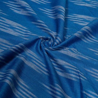 Blue Design Cotton Ikat Fabric for Dress Material Fabric for Dress Material | Width: 44"