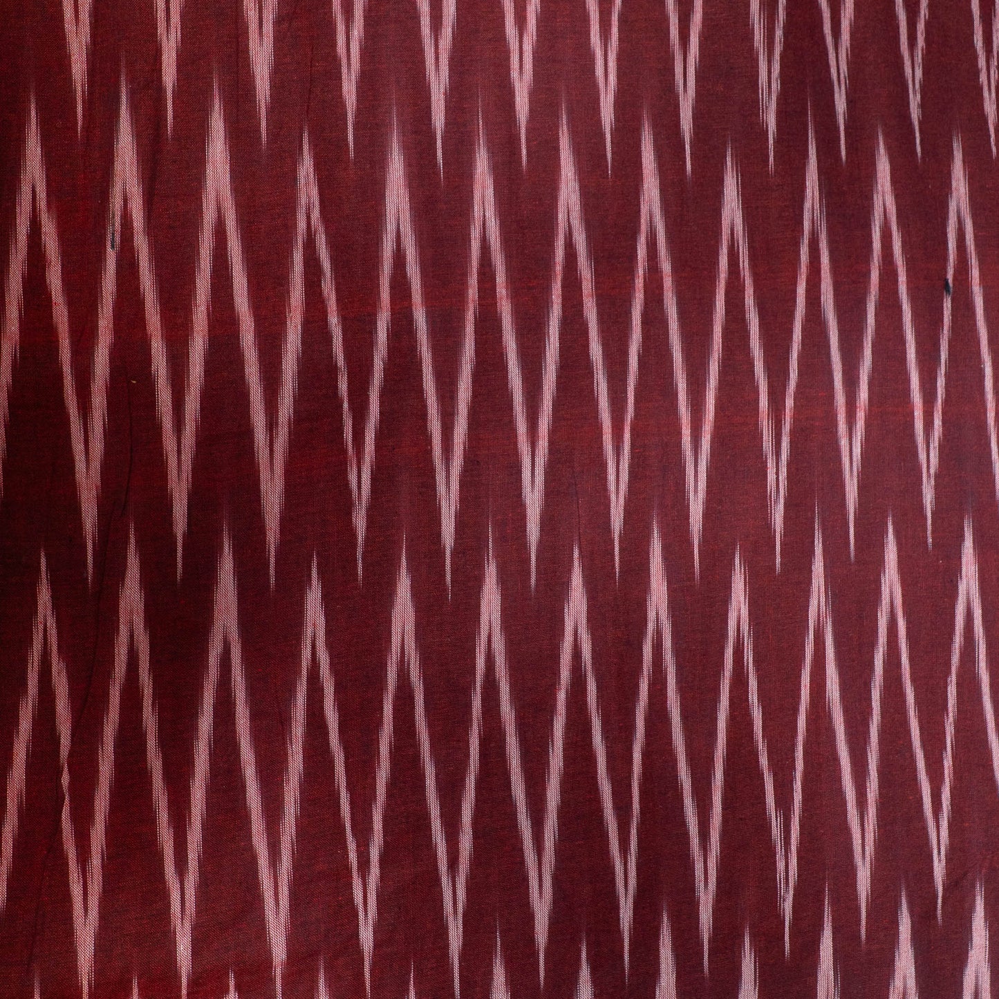 Maroon Chevron Design Cotton Ikat Fabric for Dress Material Fabric for Dress Material | Width: 44"