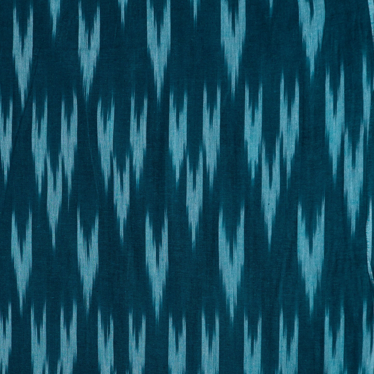 Green Cotton Handloom Ikat Fabric for Dresses | Width: 44"