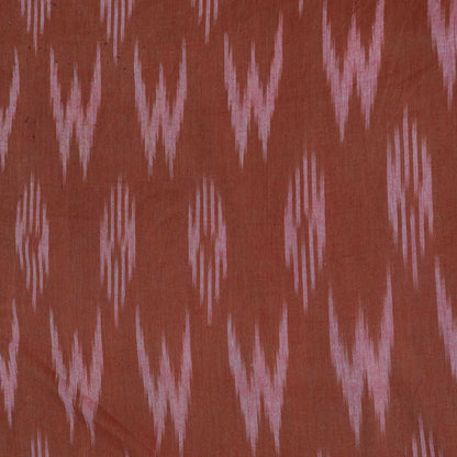 Brown Design Cotton Ikat Fabric for Dress Material Fabric for Dress Material | Width: 44"