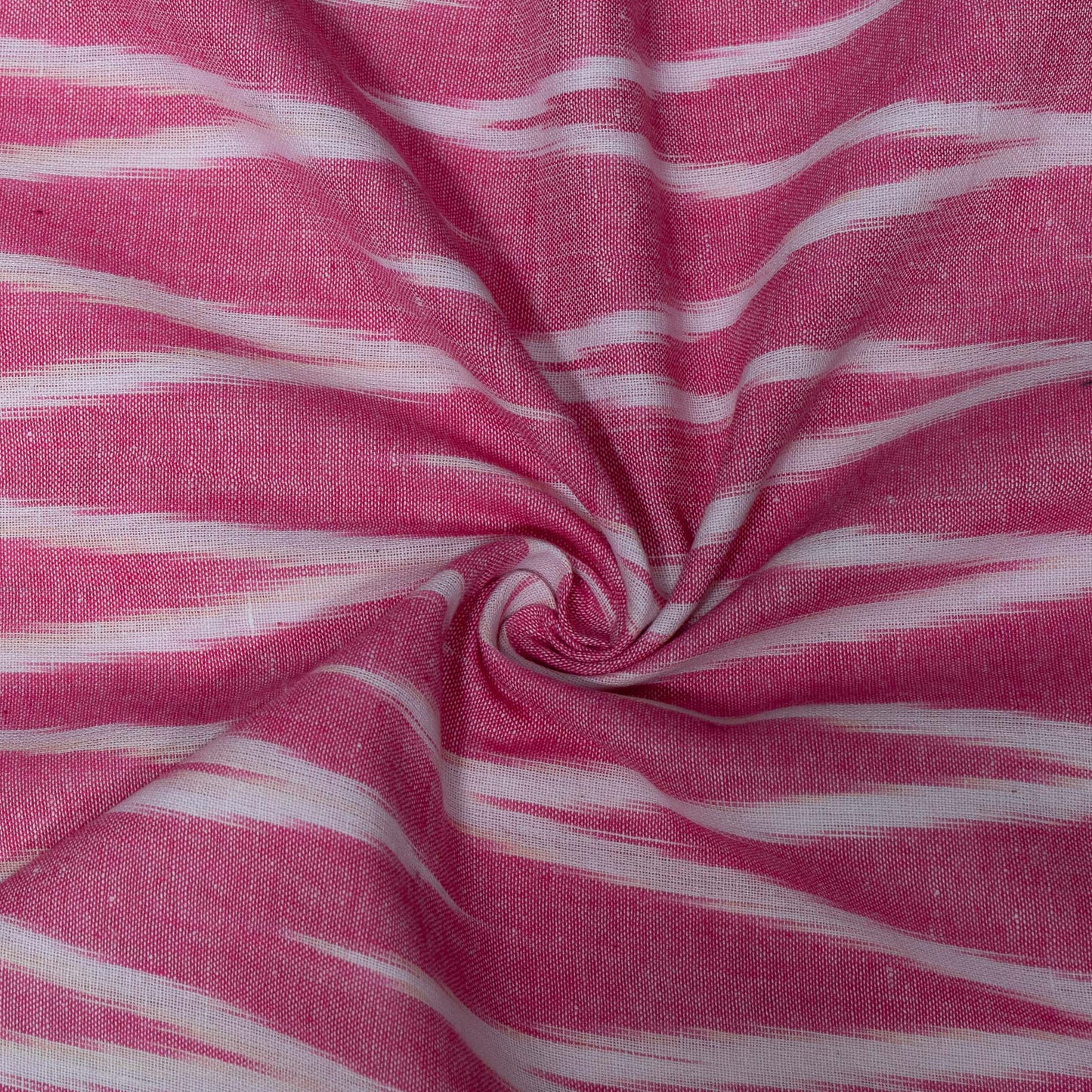 Pink & White Chevron Design Cotton Ikat Fabric for Dress Material Fabric for Dress Material | Width: 44"
