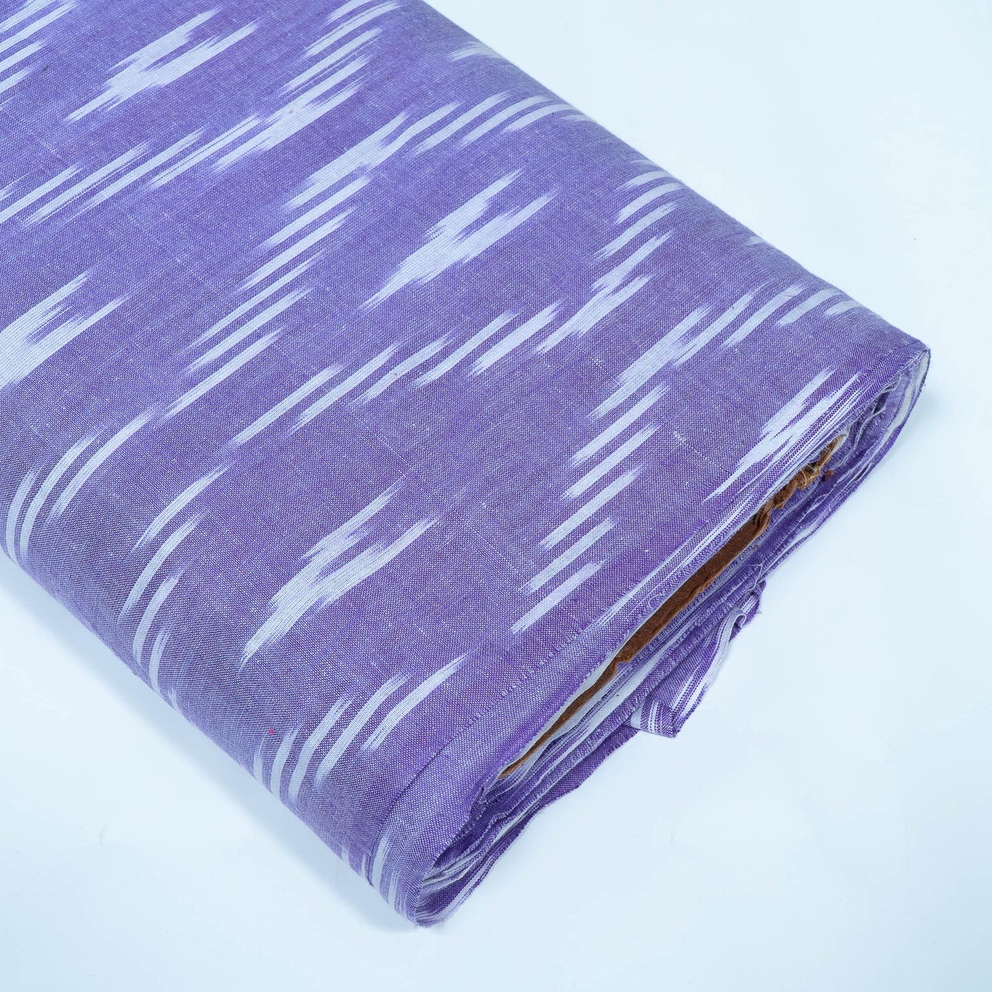 Purple & White Design Cotton Ikat Fabric for Dress Material Fabric for Dress Material | Width: 44"