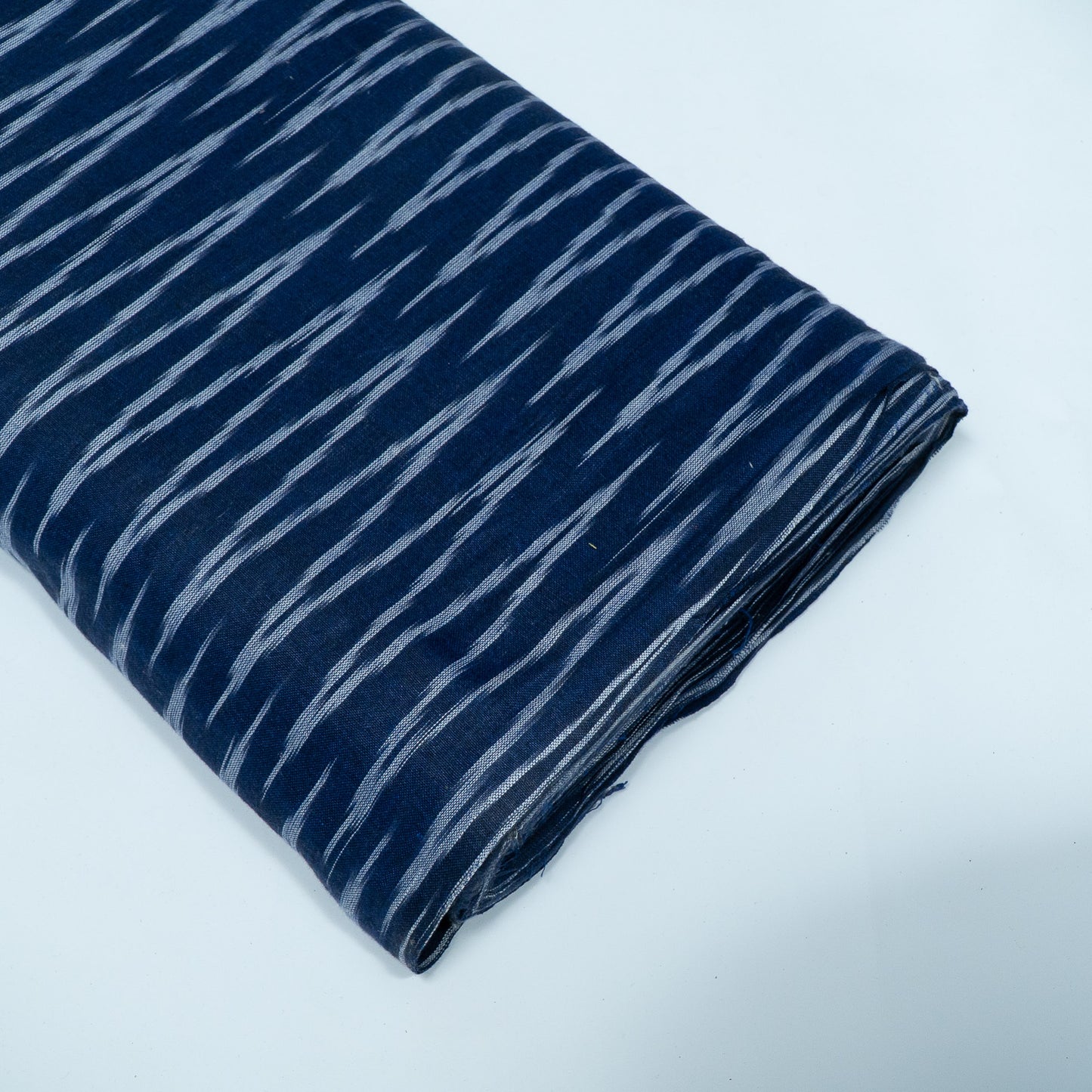 Blue Chevron Design Cotton Ikat Fabric for Dress Material Fabric for Dress Material | Width: 44"