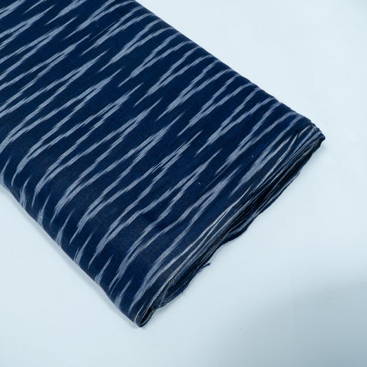 Blue Chevron Design Cotton Ikat Fabric for Dress Material Fabric for Dress Material | Width: 44"