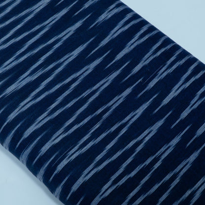 Blue Chevron Design Cotton Ikat Fabric for Dress Material Fabric for Dress Material | Width: 44"