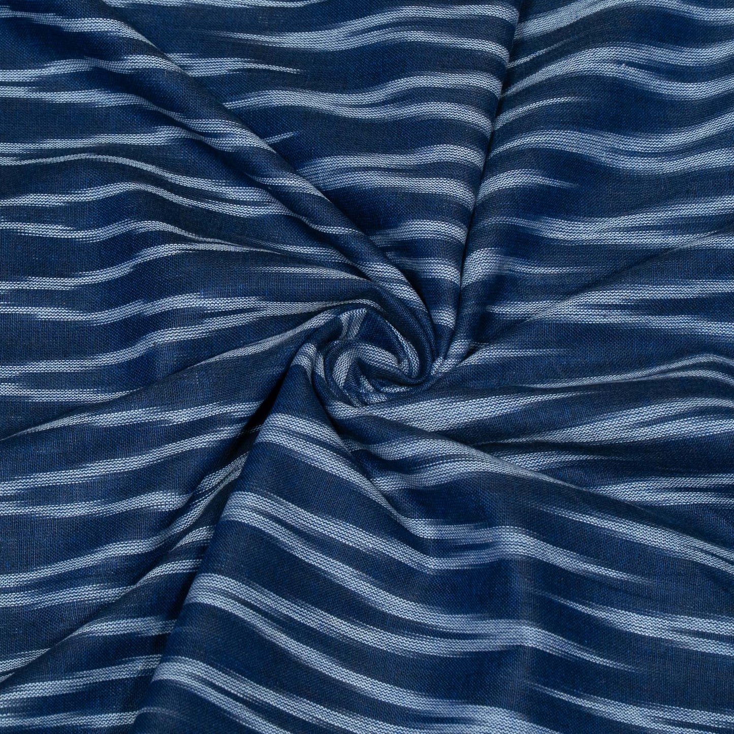 Blue Chevron Design Cotton Ikat Fabric for Dress Material Fabric for Dress Material | Width: 44"