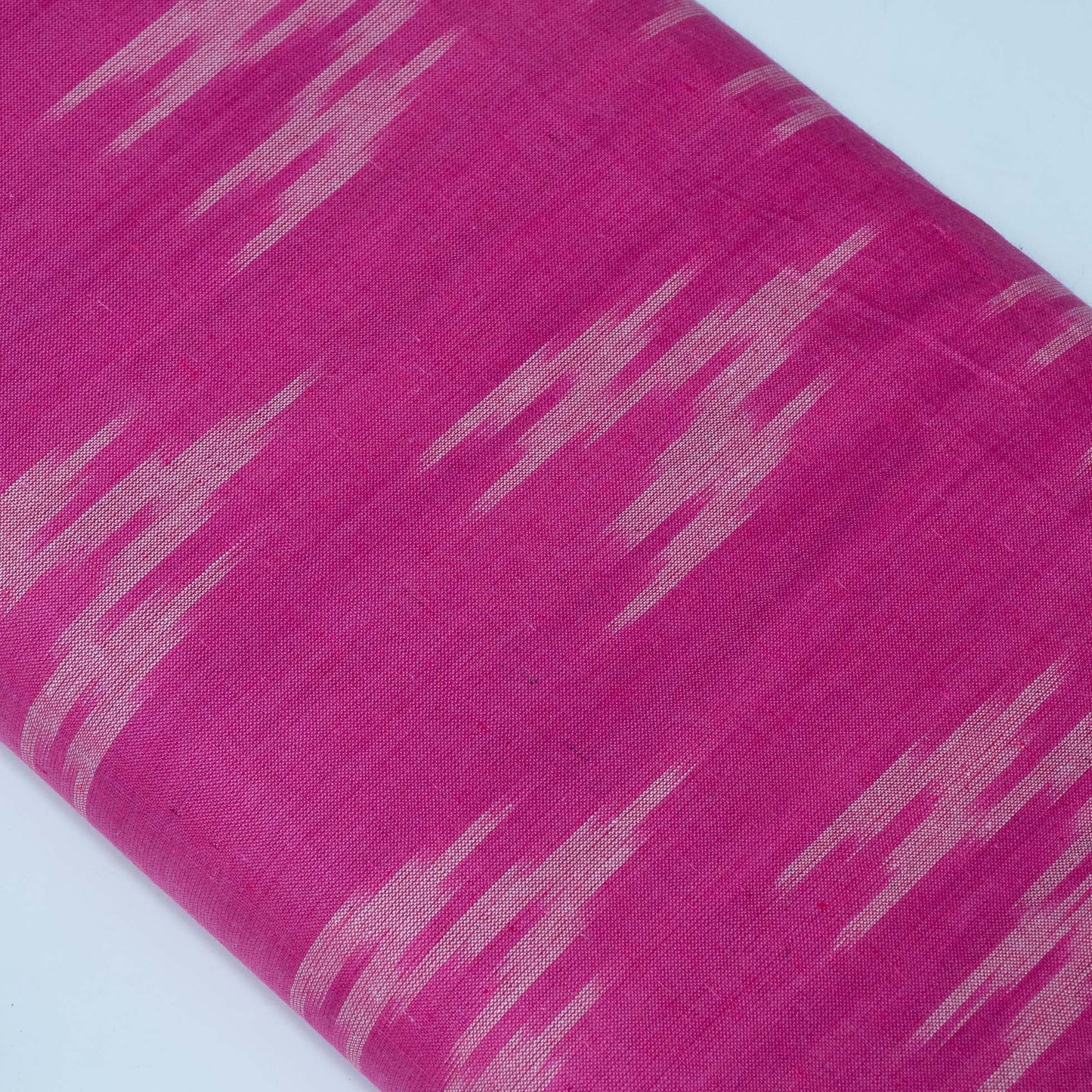 Pink Cotton Handloom Ikat Fabric for Dresses | Width: 44"