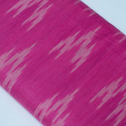 Pink Cotton Handloom Ikat Fabric for Dresses | Width: 44"