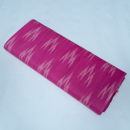 Pink Cotton Handloom Ikat Fabric for Dresses | Width: 44"
