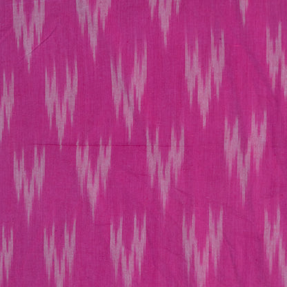 Pink Cotton Handloom Ikat Fabric for Dresses | Width: 44"