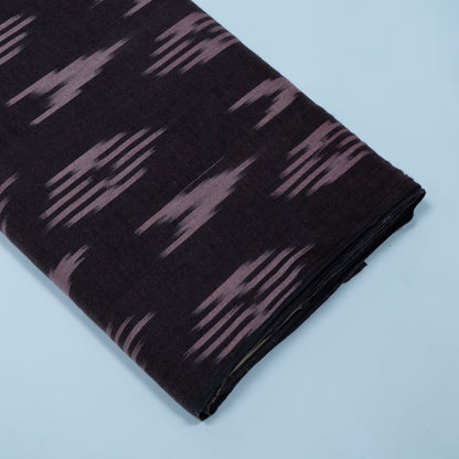Brown Design Cotton Ikat Fabric for Dress Material | Width: 44"
