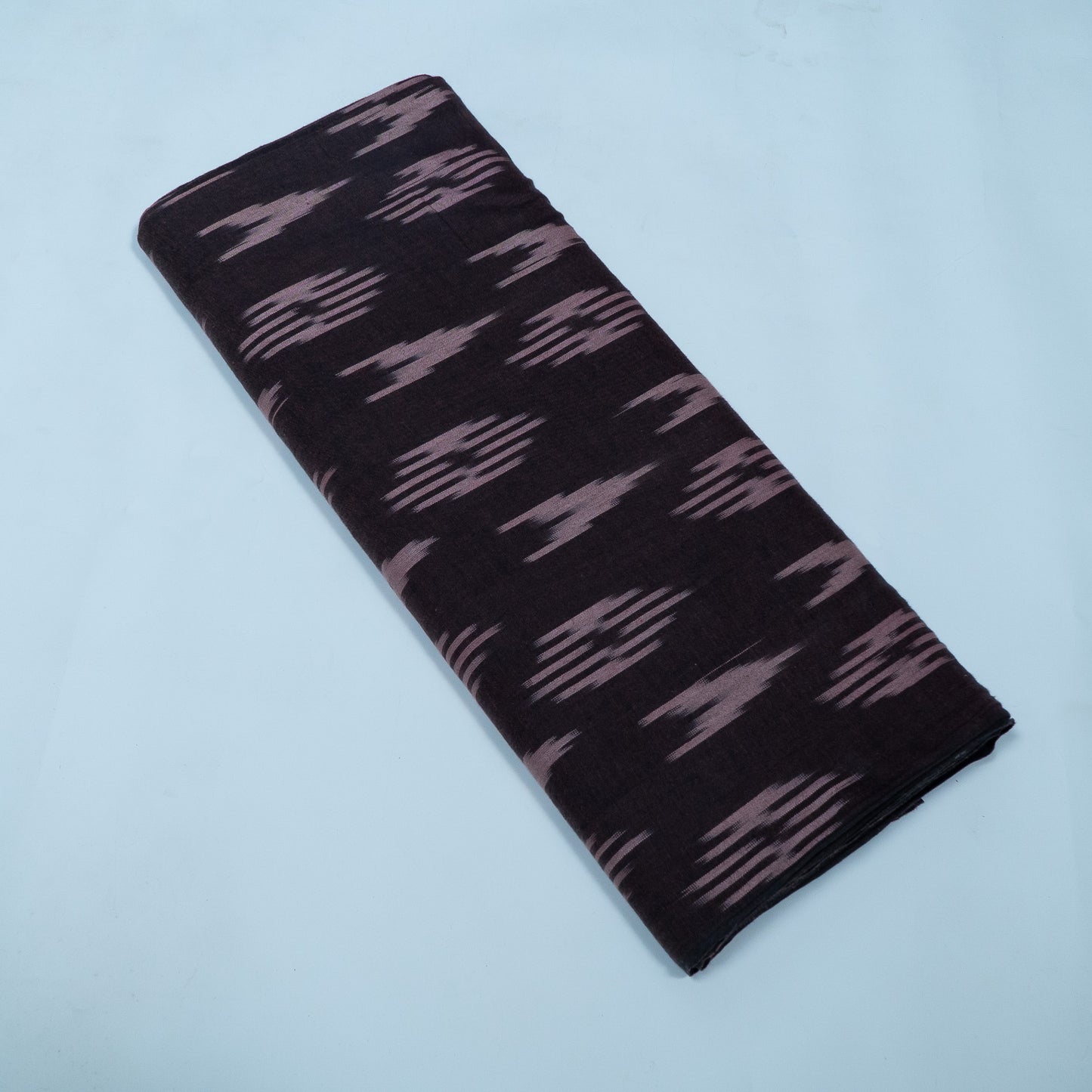 Brown Design Cotton Ikat Fabric for Dress Material | Width: 44"
