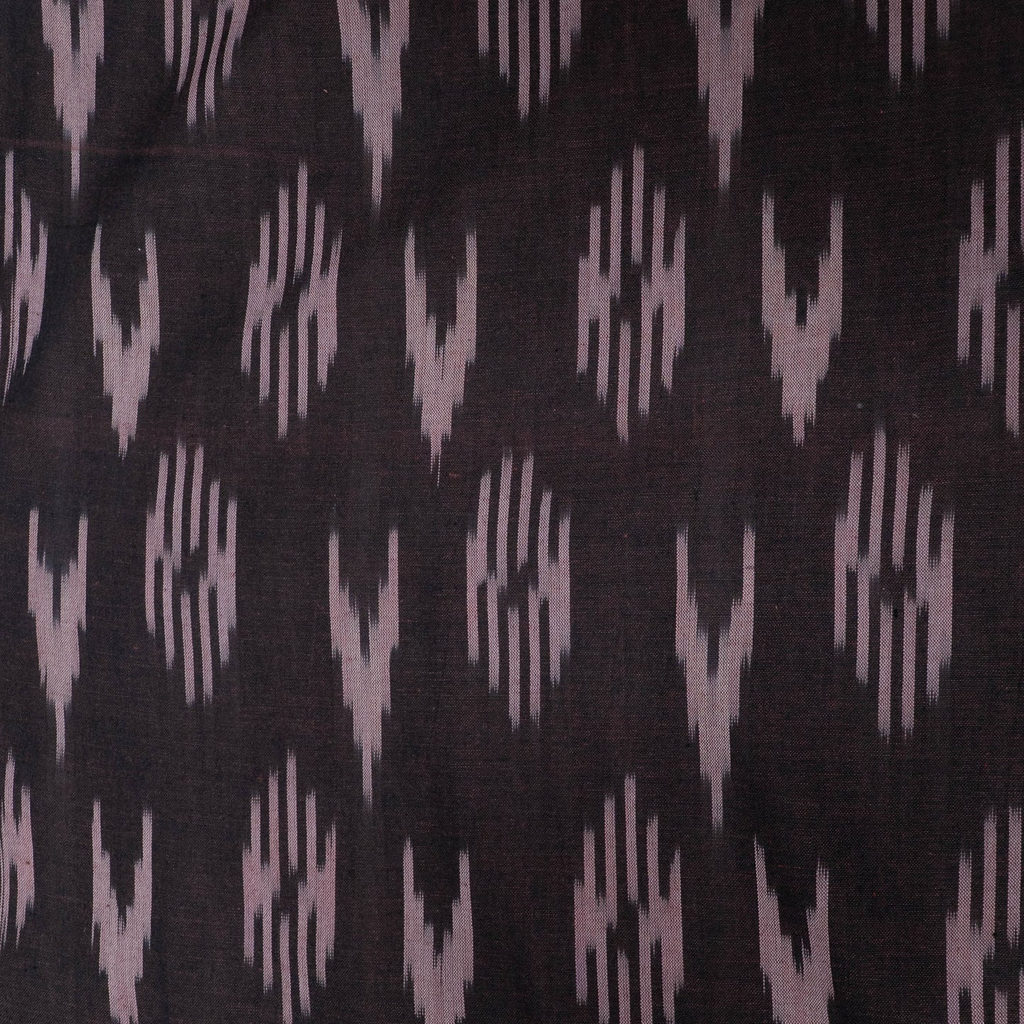 Brown Design Cotton Ikat Fabric for Dress Material | Width: 44"