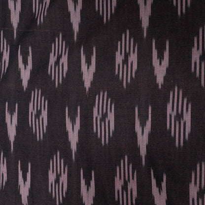 Brown Design Cotton Ikat Fabric for Dress Material | Width: 44"