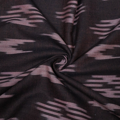 Brown Design Cotton Ikat Fabric for Dress Material | Width: 44"