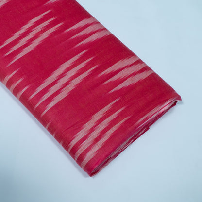 Pink Design Cotton Ikat Fabric for Dress Material | Width: 44"