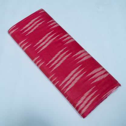 Pink Design Cotton Ikat Fabric for Dress Material | Width: 44"