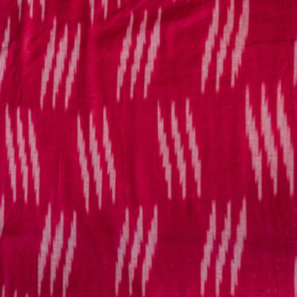 Pink Design Cotton Ikat Fabric for Dress Material | Width: 44"