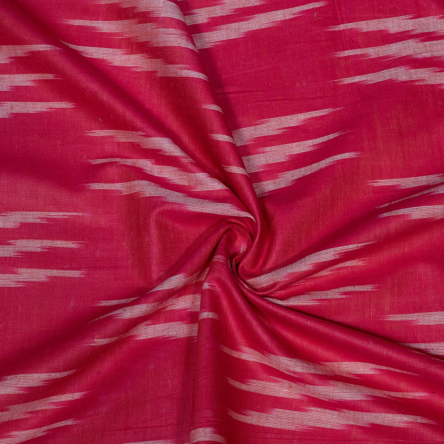 Pink Design Cotton Ikat Fabric for Dress Material | Width: 44"