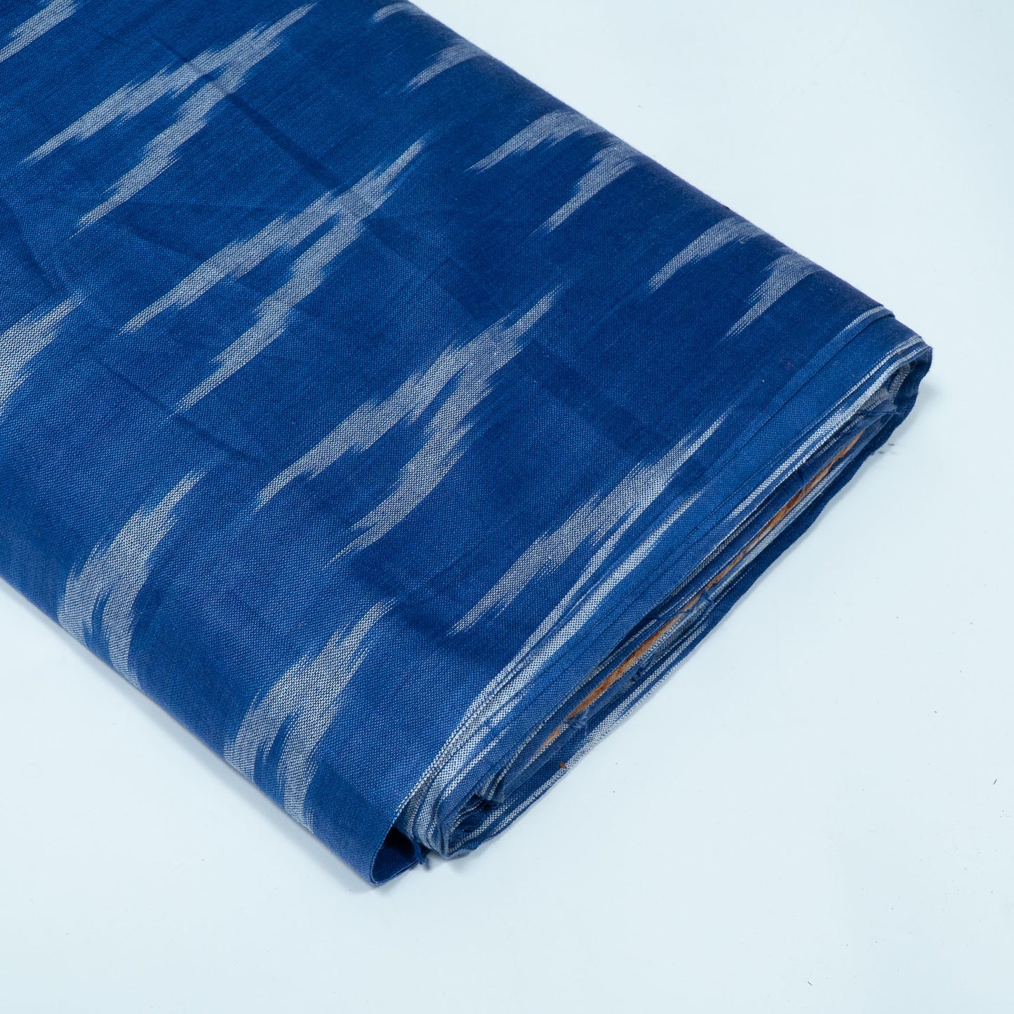 Blue Design Cotton Ikat Fabric for Dress Material | Width: 44"