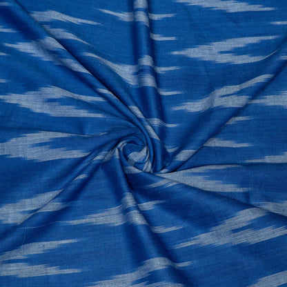 Blue Design Cotton Ikat Fabric for Dress Material | Width: 44"
