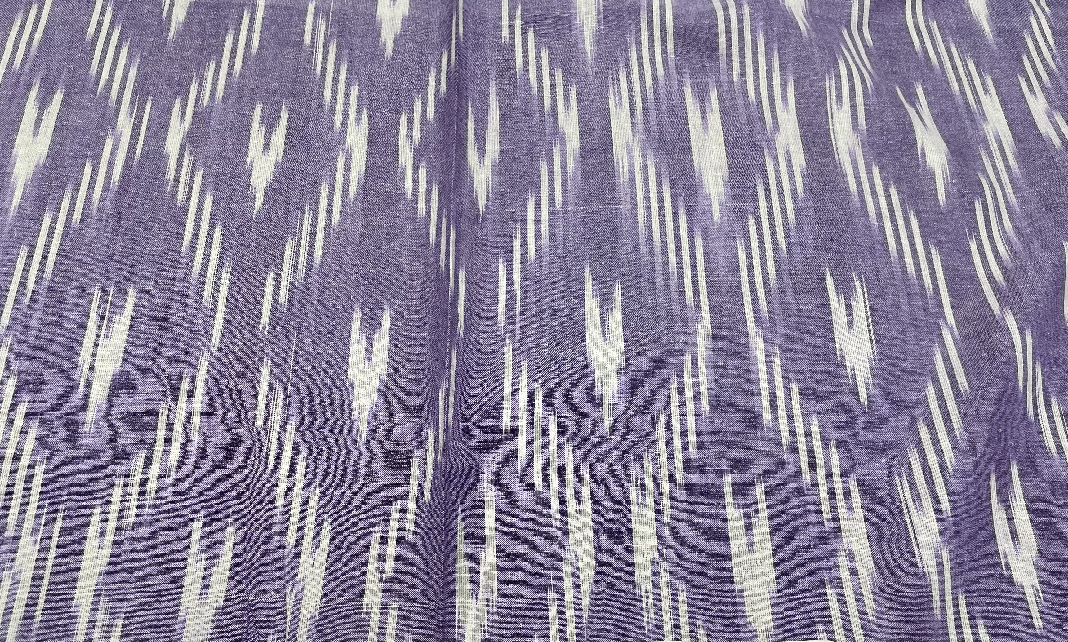 Purple And White Cotton Handloom Ikat (Sku: IK-42)