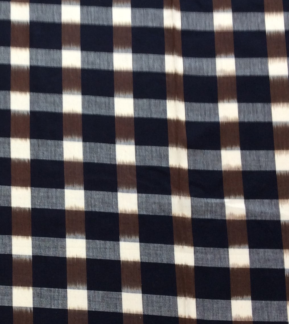 Multicolor Checks Handloom Cotton Double Ikat (SKU: IK-453)