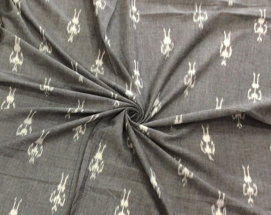 Grey Cotton Handloom Ikat (SKU: IK-455)