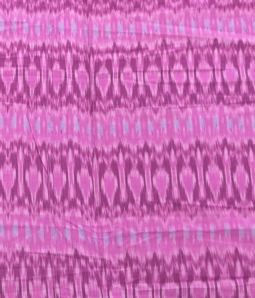 Pink Fine Quality Cotton Woven Handloom Ikat (Width: 44 inches or 112 cm)