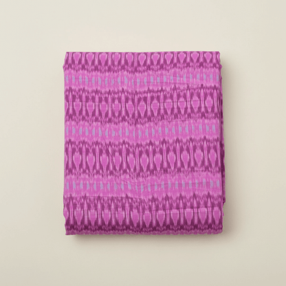 Pink Fine Quality Cotton Handloom Ikat Fabric for Dress Material | Width: 44"