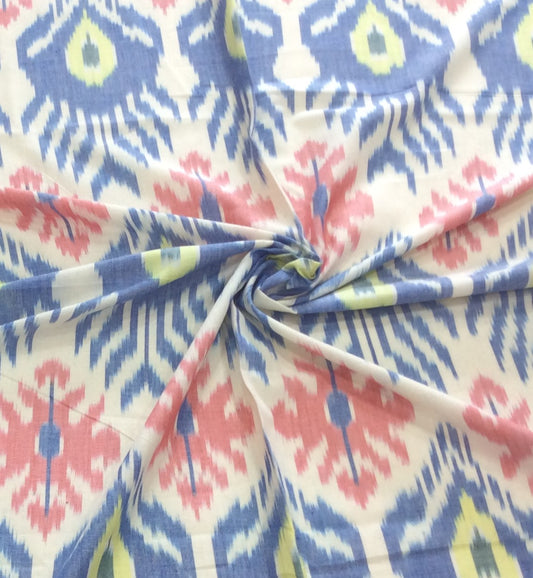 Multicolor Fine Quality Cotton Handloom Ikat (SKU: IK-459)