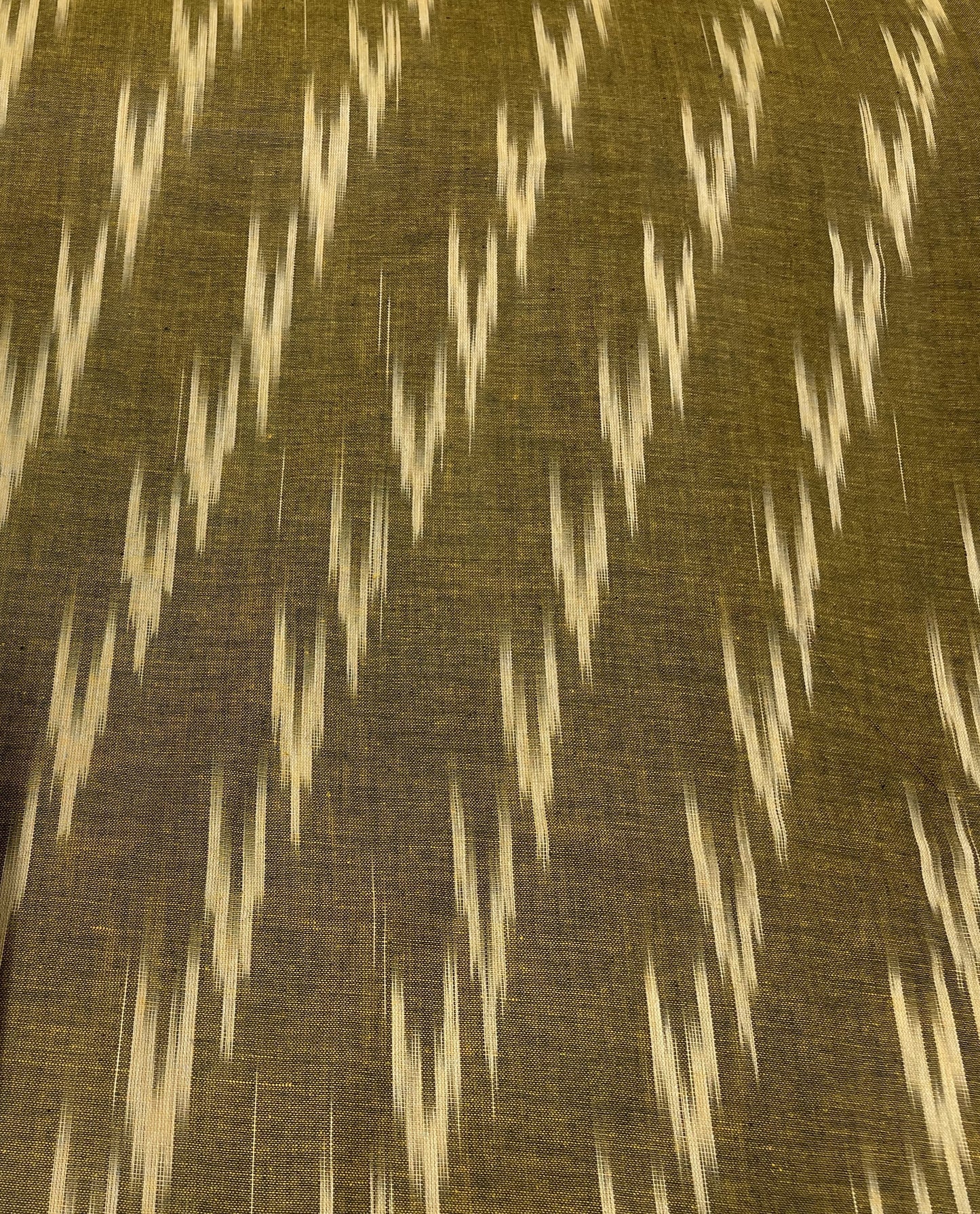 Green Cotton Handloom Ikat (Sku: I-397)