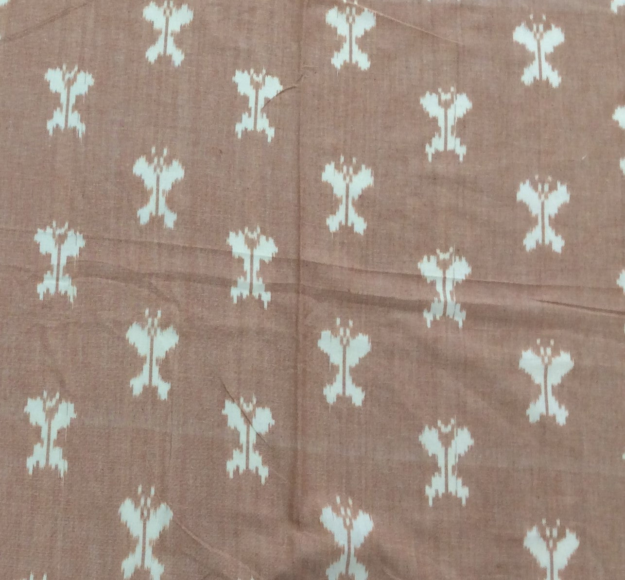 Peach Color Cotton Handloom Ikat (SKU: IK-556)