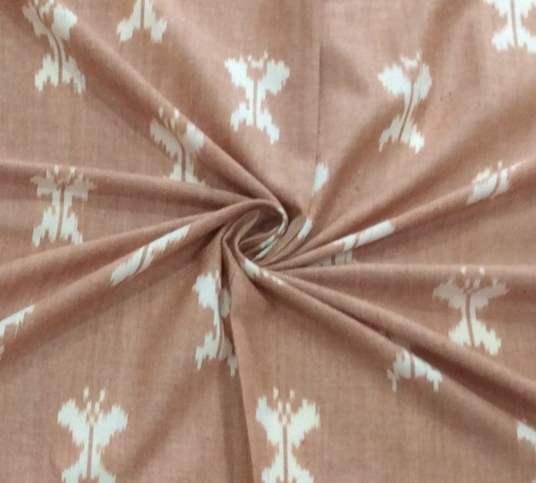 Peach Color Cotton Handloom Ikat (SKU: IK-556)