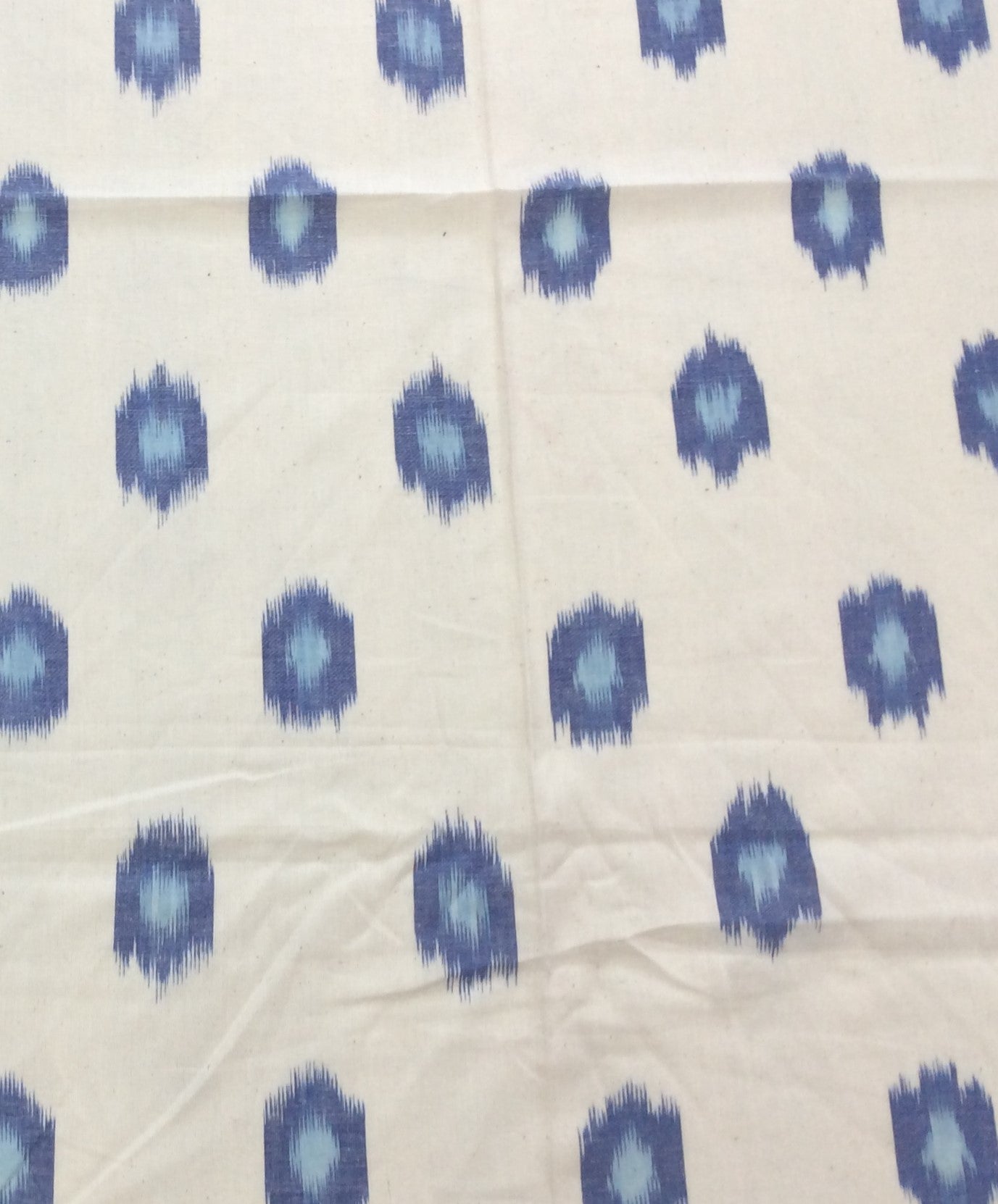 White Blue Cotton Handloom Ikat (SKU: IK-560)