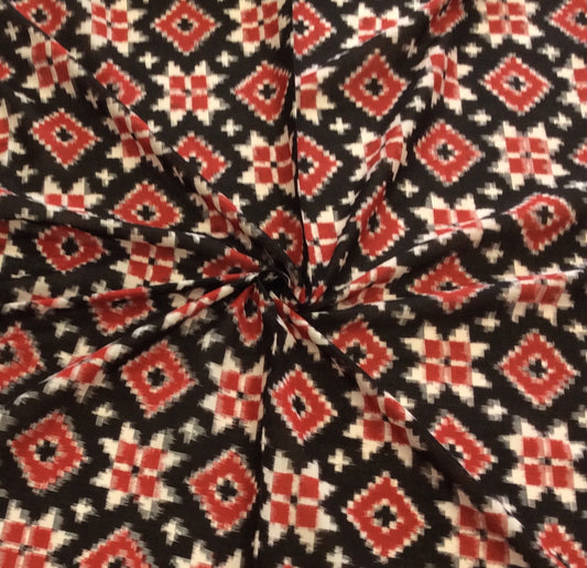 Multicolor Fine Quality Cotton Handloom Ikat (SKU: IK-562)
