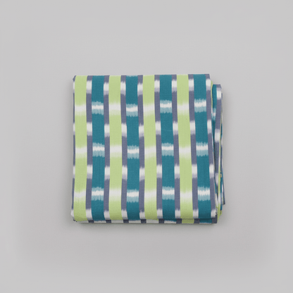Multicolor Stripe Cotton Handloom Ikat Fabric for Dress Material | Width: 44"