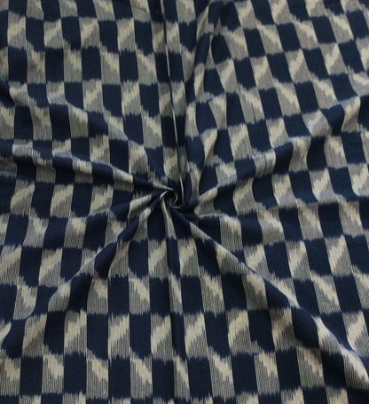 Blue, Grey Cotton Handloom Ikat (SKU: IK-564)