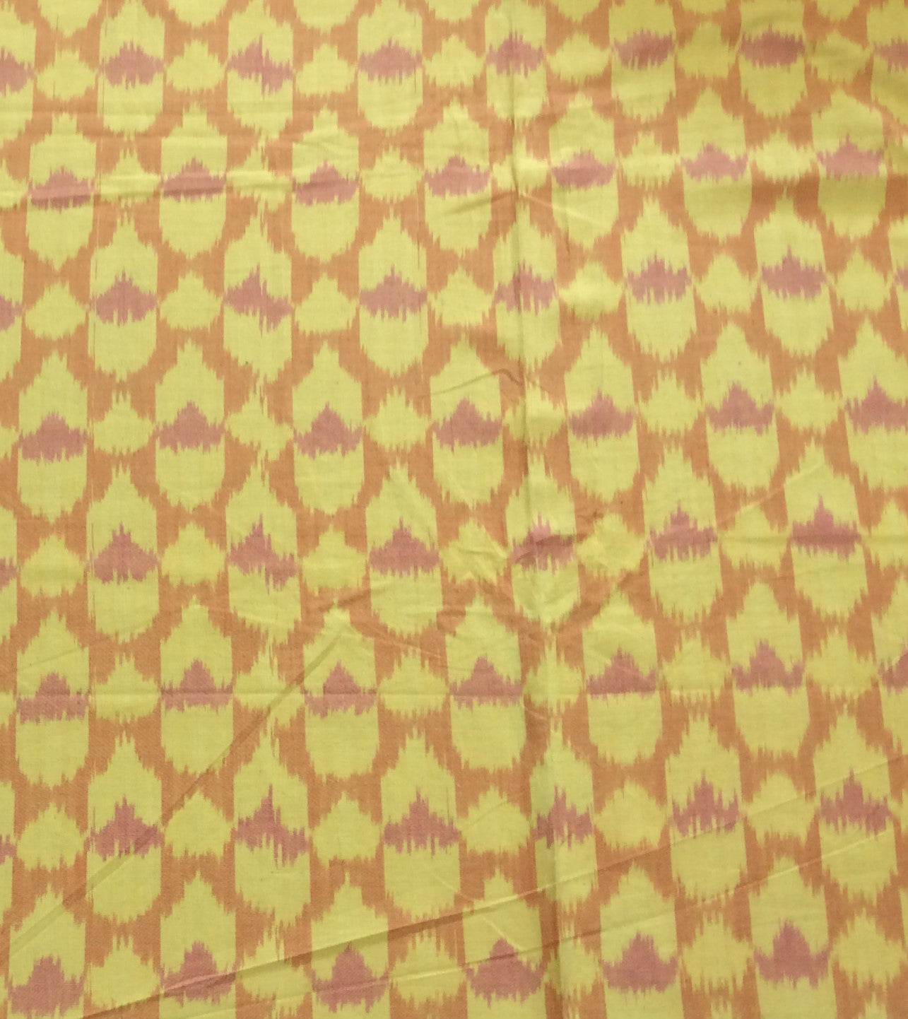 Mustard Yellow Cotton Handloom Ikat (SKU: IK-567)